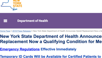 New York offers medical marijuana as a substitute for opioids