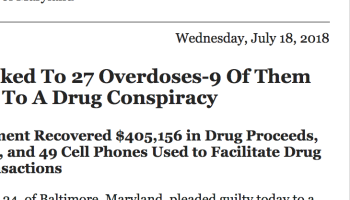 Baltimore man behind 27 heroin overdoses, pleads guilty