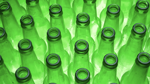 empty glass bottles of alcohol