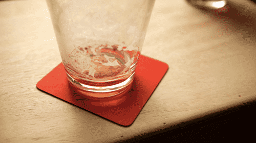 empty glass of alcohol