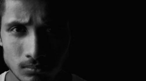 male with serious face
