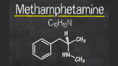 methaphetamine on chalkboard