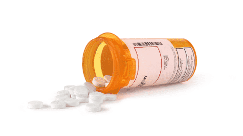 bottle of opened pill bottle