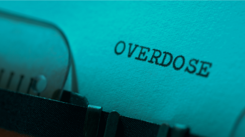 overdose word on typewriter