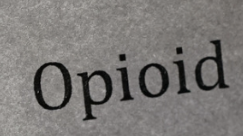 opioid word on paper