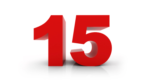 the number 15