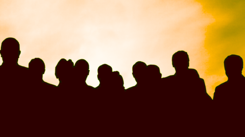 group of people silhouette