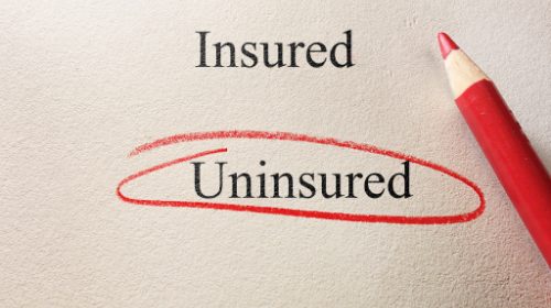 uninsured circled on paper