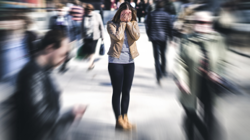 woman experiencing fear