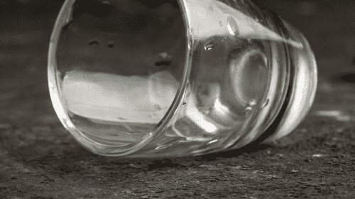 empty glass sideways