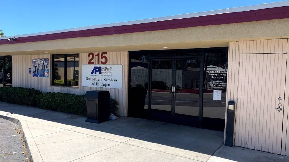 Alvarado Parkway Institute Behavioral Health System Outpatient Services CA 92020