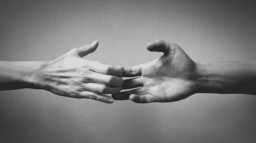 hands letting go