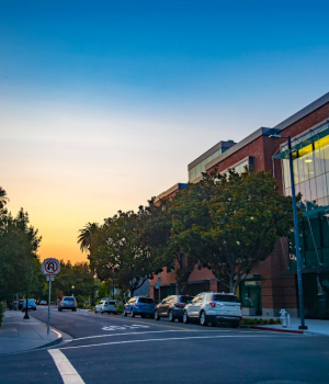 sunnyvale street at dusk