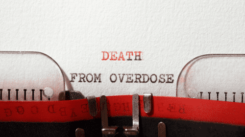 typewriter with deaths from overdose