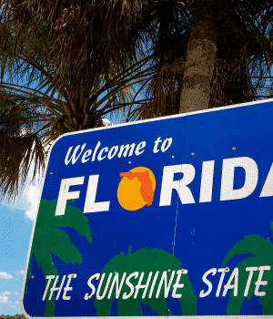 welcome to florida sign