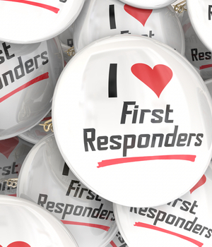 love first responders pins