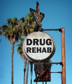 drug rehab sign