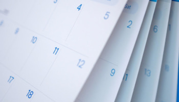 A calendar with ruffling pages. Learn about whether you can be addicted without using every day here