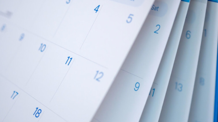 A calendar with ruffling pages. Learn about whether you can be addicted without using every day here