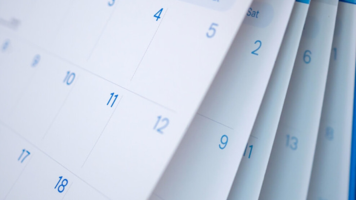 A calendar with ruffling pages. Learn about whether you can be addicted without using every day here