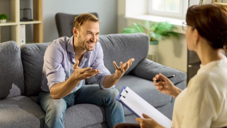 A man speaking with a doctor