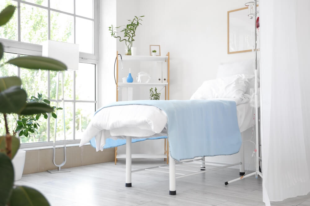 A view of the inside of a hospital room. Learn more about partial hospitalization programs here.