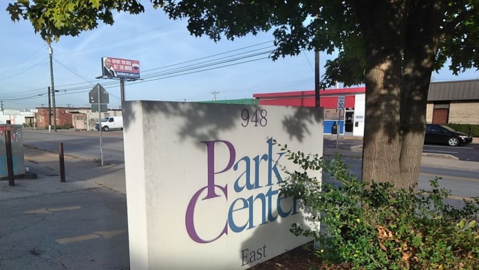 Exterior signage displaying Park Center East address 948 with facility name visible on street-facing sign